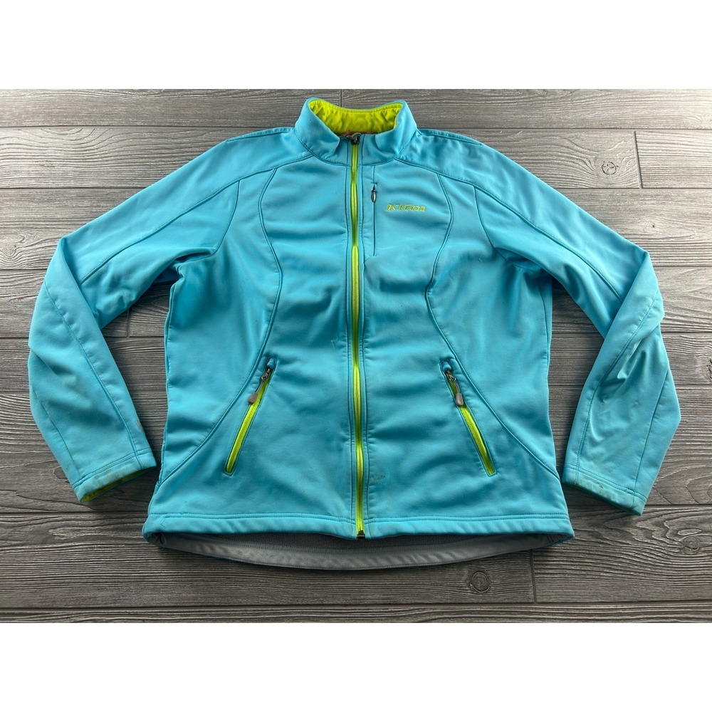 KLIM Light Blue Soft Shell Windstopper Jacket Womens Size XL Full Zip